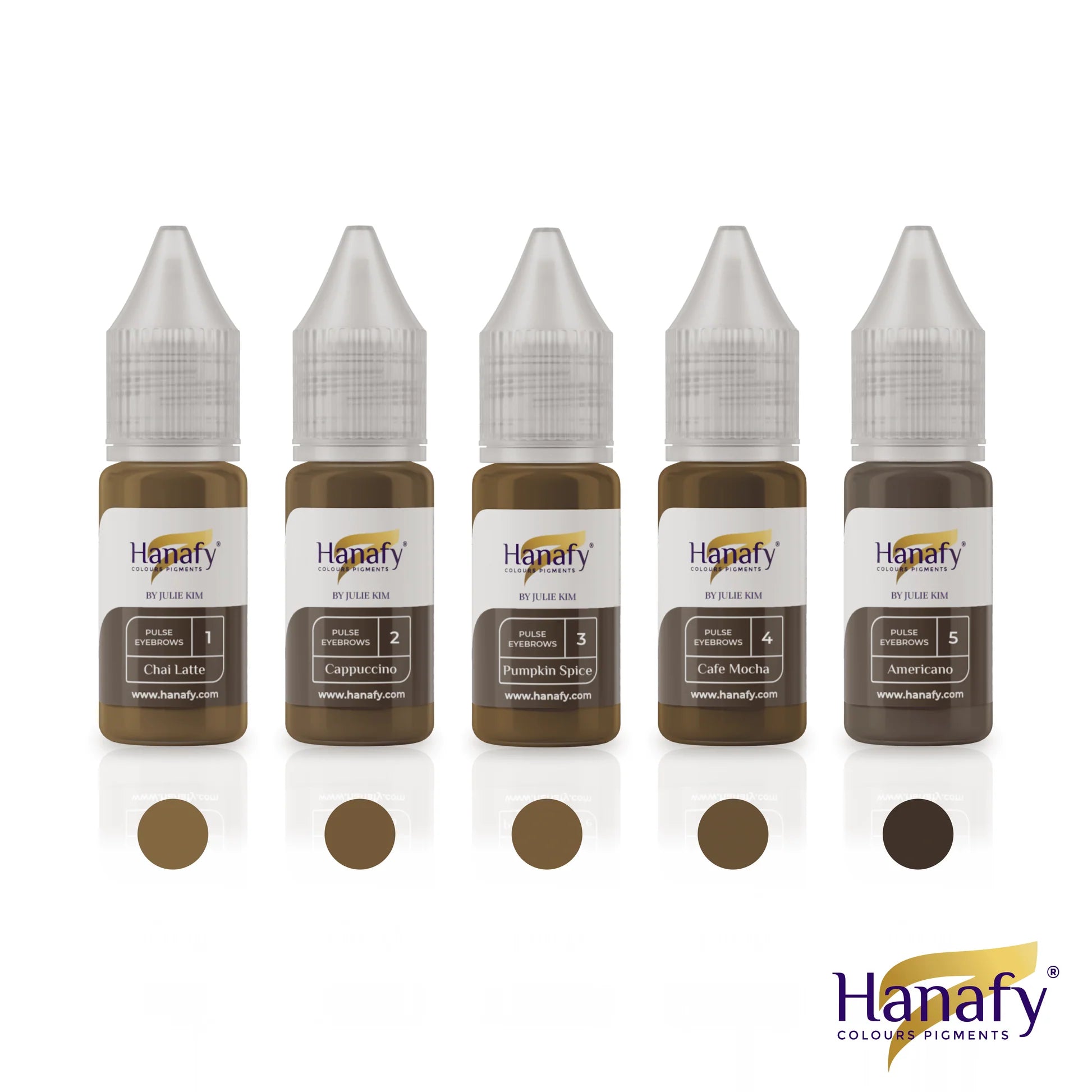 Hanafy Eyebrows Pulse Pigments by Julie Kim 10ml - Brown Pigments 