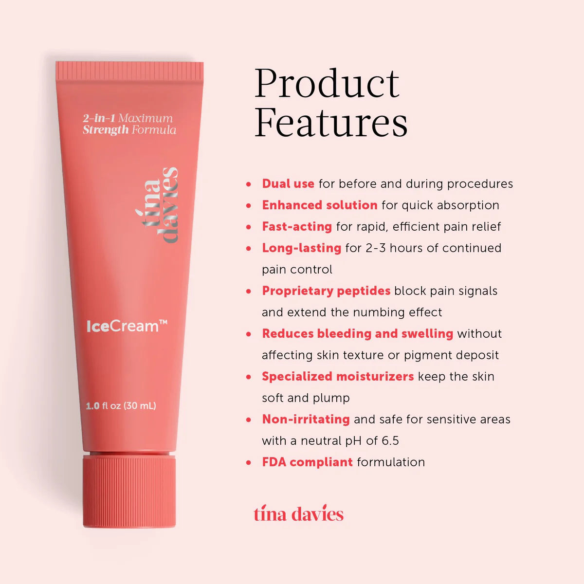 Tina Davies IceCream Topical anesthetic cream